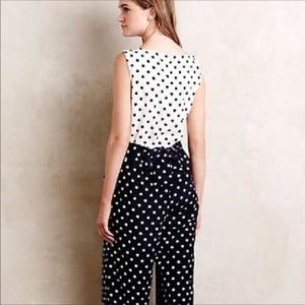Anthropologie Domino Polka Dot Jumpsuit NWT